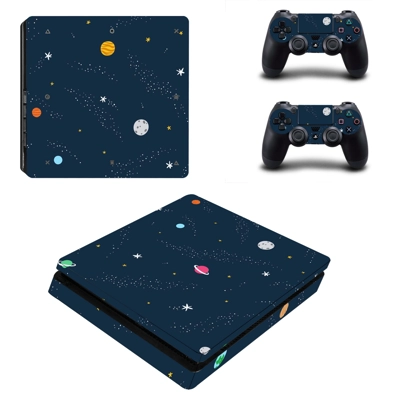 Space Universe decal skin for PS4 Slim Console and two controllers