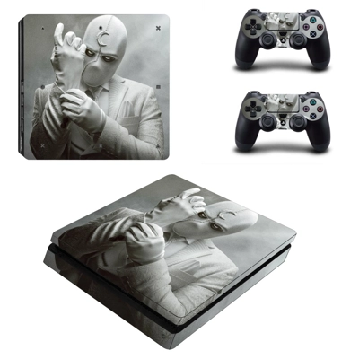 Moon Knight decal skin for PS4 Slim Console and two controllers