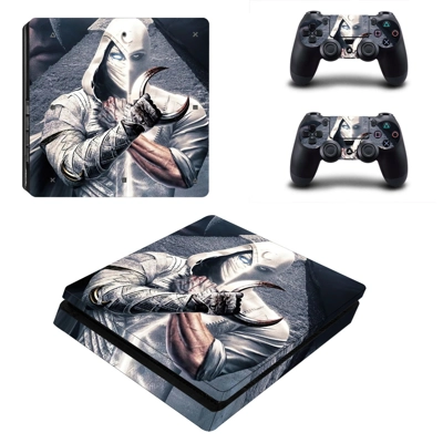 Moon Knight decal skin for PS4 Slim Console and two controllers