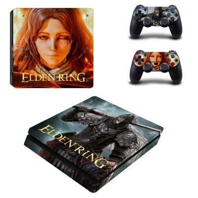 Elden Ring decal skin for PS4 Slim Console and two controllers