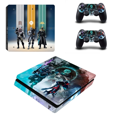 Destiny decal skin for PS4 Slim Console and two controllers Destiny decal skin for PS4 Slim Console and two controllers