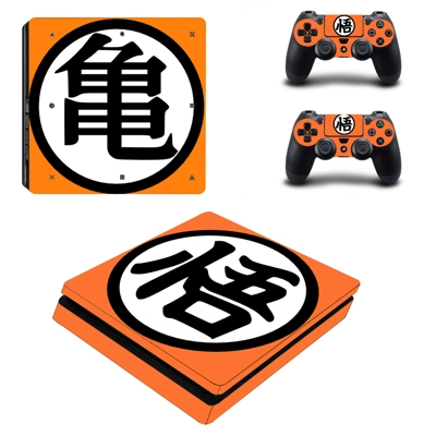 Dragon Ball decal skin for PS4 Slim Console and two controllers