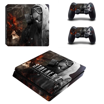 STALKER 2 decal skin for PS4 Slim Console and two controllers
