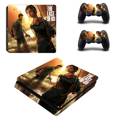 The last of us decal skin for PS4 Slim Console and two con..