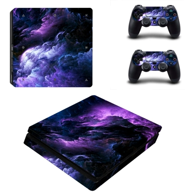 Cloudy Sky decal skin for PS4 Slim Console and two controllers