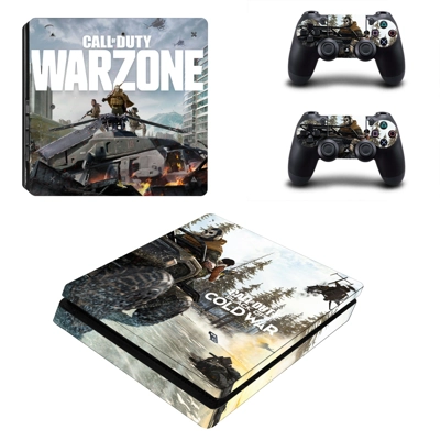 Warzone decal skin for PS4 Slim Console and two controllers