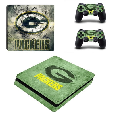Packers decal skin for PS4 Slim Console and two controllers