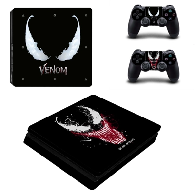 Venom decal skin for PS4 Slim Console and two controllers Venom decal skin for PS4 Slim Console and two controllers