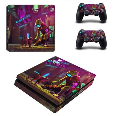 Stray decal skin for PS4 Slim Console and two controllers
