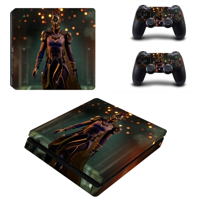 Batman Gotham Knight decal skin for PS4 Slim Console and two controllers