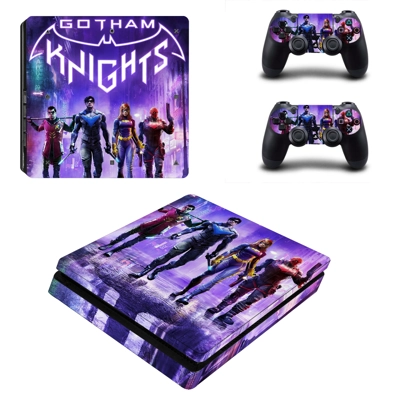 Batman Gotham Knight decal skin for PS4 Slim Console and two controllers
