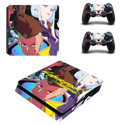 Cyberpunk Edgerunners decal skin for PS4 Slim Console and .. Cyberpunk Edgerunners decal skin for PS4 Slim Console and ..