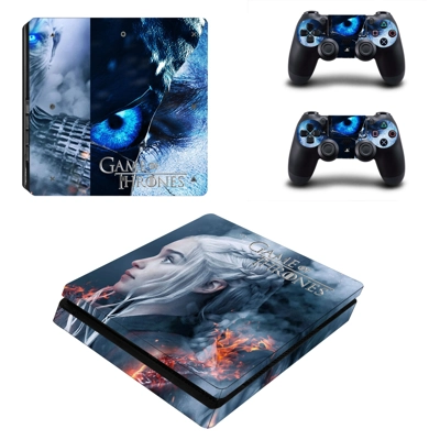 Game of Thrones decal skin for PS4 Slim Console and two co.. Game of Thrones decal skin for PS4 Slim Console and two co..