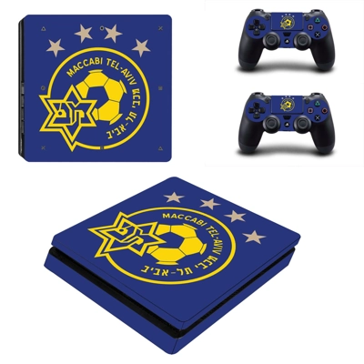 Maccabi Haifa FC decal skin for PS4 Slim Console and two controllers