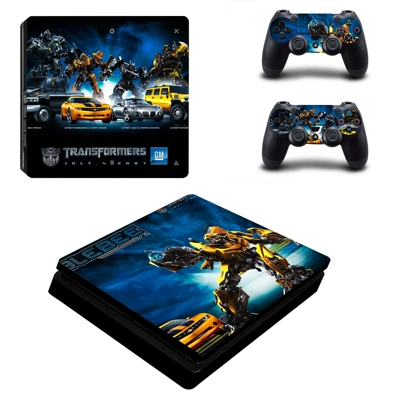 Transformers decal skin for PS4 Slim Console and two contr.. Transformers decal skin for PS4 Slim Console and two contr..
