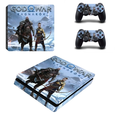 God of War Ragnarok decal skin for PS4 Slim Console and tw.. God of War Ragnarok decal skin for PS4 Slim Console and tw..