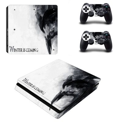 Game of Thrones decal skin for PS4 Slim Console and two controllers