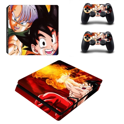 Dragon Ball decal skin for PS4 Slim Console and two contro..