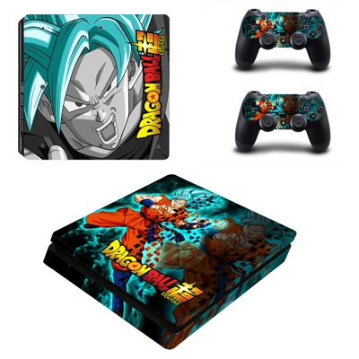 Dragon Ball decal skin for PS4 Slim Console and two contro..
