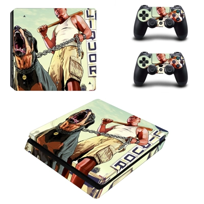 GTA 5 decal skin for PS4 Slim Console and two controllers