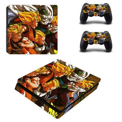 Dragon Ball decal skin for PS4 Slim Console and two contro..