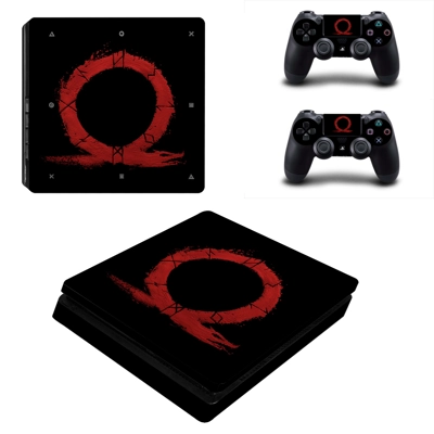 God of War Mars decal skin for PS4 Slim Console and two co..