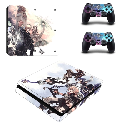 Kingdom Hearts decal skin for PS4 Slim Console and two controllers