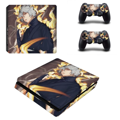 Hell Music decal skin for PS4 Slim Console and two control..