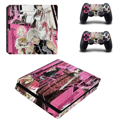 Hell Music decal skin for PS4 Slim Console and two control..
