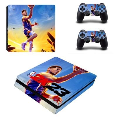 NBA2K23 decal skin for PS4 Slim Console and two controllers NBA2K23 decal skin for PS4 Slim Console and two controllers