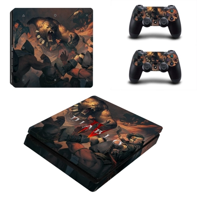 Diablo 4 decal skin for PS4 Slim Console and two controllers Diablo 4 decal skin for PS4 Slim Console and two controllers