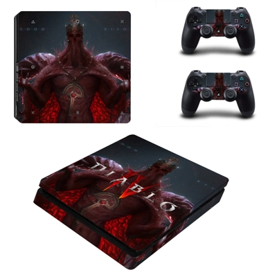 Diablo 4 decal skin for PS4 Slim Console and two controllers Diablo 4 decal skin for PS4 Slim Console and two controllers