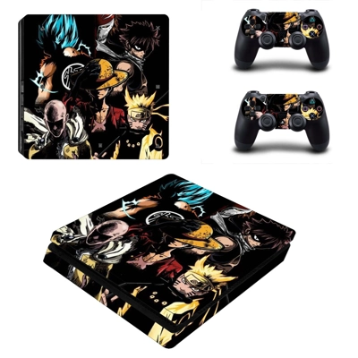 Naruto One Piece decal skin for PS4 Slim Console and two c.. Naruto One Piece decal skin for PS4 Slim Console and two c..