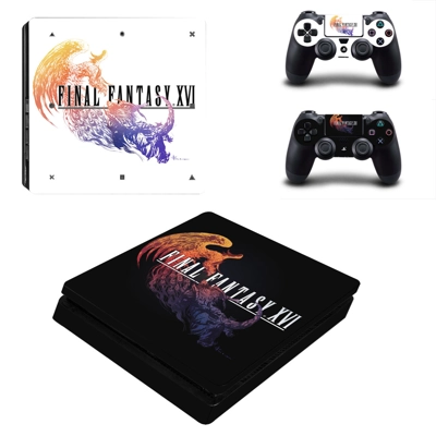 Fianl Fantasy 16 decal skin for PS4 Slim Console and two c.. Fianl Fantasy 16 decal skin for PS4 Slim Console and two c..