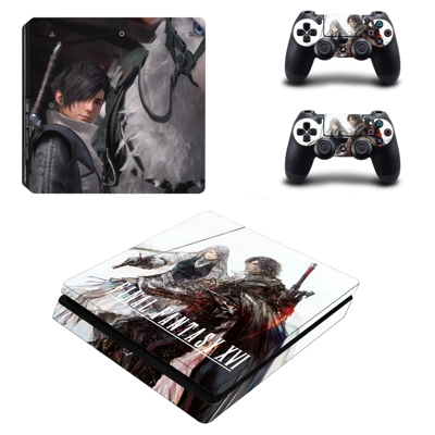 Fianl Fantasy 16 decal skin for PS4 Slim Console and two c.. Fianl Fantasy 16 decal skin for PS4 Slim Console and two c..