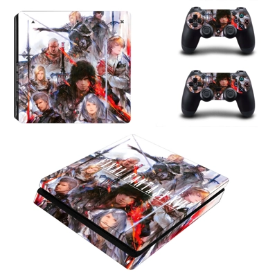 Fianl Fantasy 16 decal skin for PS4 Slim Console and two c.. Fianl Fantasy 16 decal skin for PS4 Slim Console and two c..