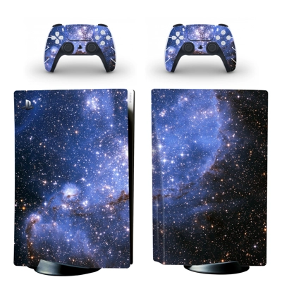 Starry sky decal skin for PS5 Disc Edition Console and two Controllers