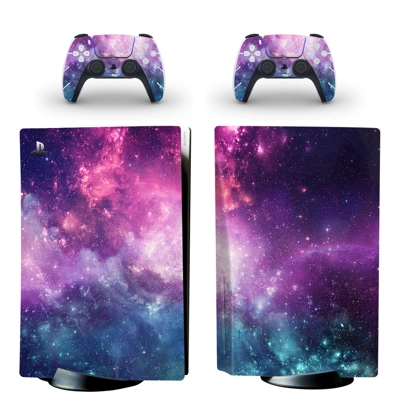 Starry sky decal skin for PS5 Disc Edition Console and two Controllers