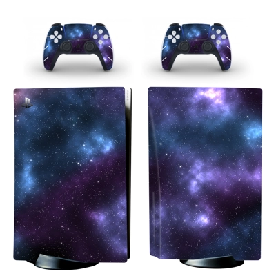 Starry sky decal skin for PS5 Disc Edition Console and two Controllers
