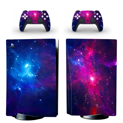 Starry sky decal skin for PS5 Disc Edition Console and two.. Starry sky decal skin for PS5 Disc Edition Console and two..