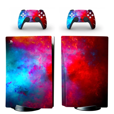 Starry sky decal skin for PS5 Disc Edition Console and two Controllers