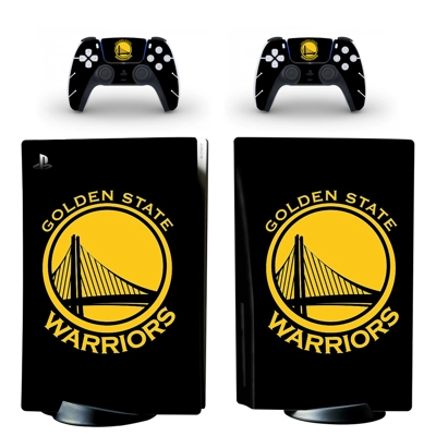 Golden State Warriors decal skin for PS5 Disc Edition Console and two Controllers