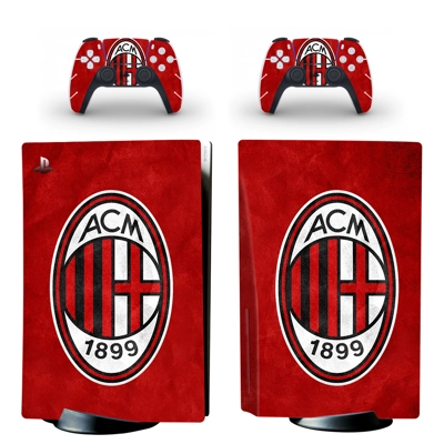 AC Milan decal skin for PS5 Disc Edition Console and two Controllers