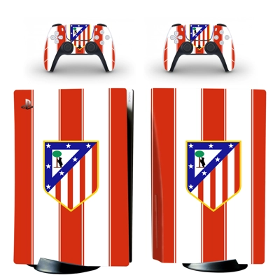 Atletico madrid decal skin for PS5 Disc Edition Console and two Controllers