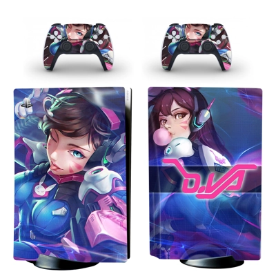 Overwatch decal skin for PS5 Disc Edition Console and two Controllers