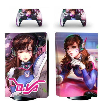 Overwatch decal skin for PS5 Disc Edition Console and two Controllers