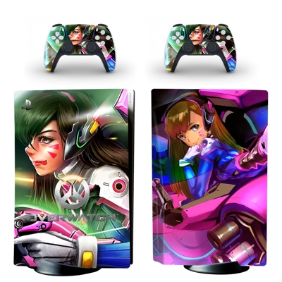 Overwatch decal skin for PS5 Disc Edition Console and two Controllers