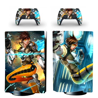 Overwatch decal skin for PS5 Disc Edition Console and two Controllers