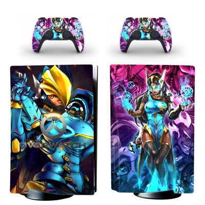 Overwatch decal skin for PS5 Disc Edition Console and two Controllers