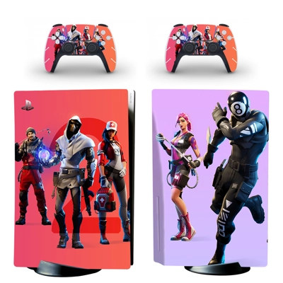 Fortnite decal skin for PS5 Disc Edition Console and two Controllers